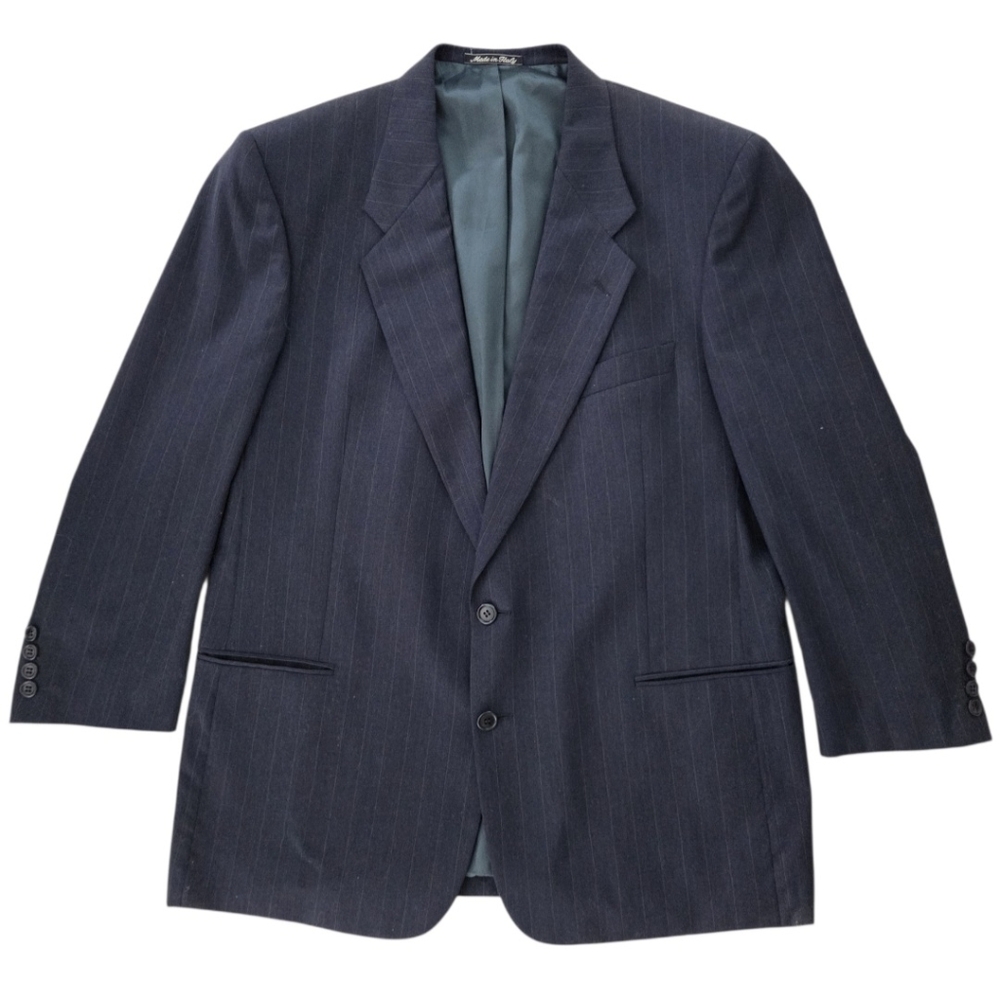 VALENTINO Uomo Pure Virgin Wool Pinstripe Blazer Made Italy 44R Old Money VTG‎